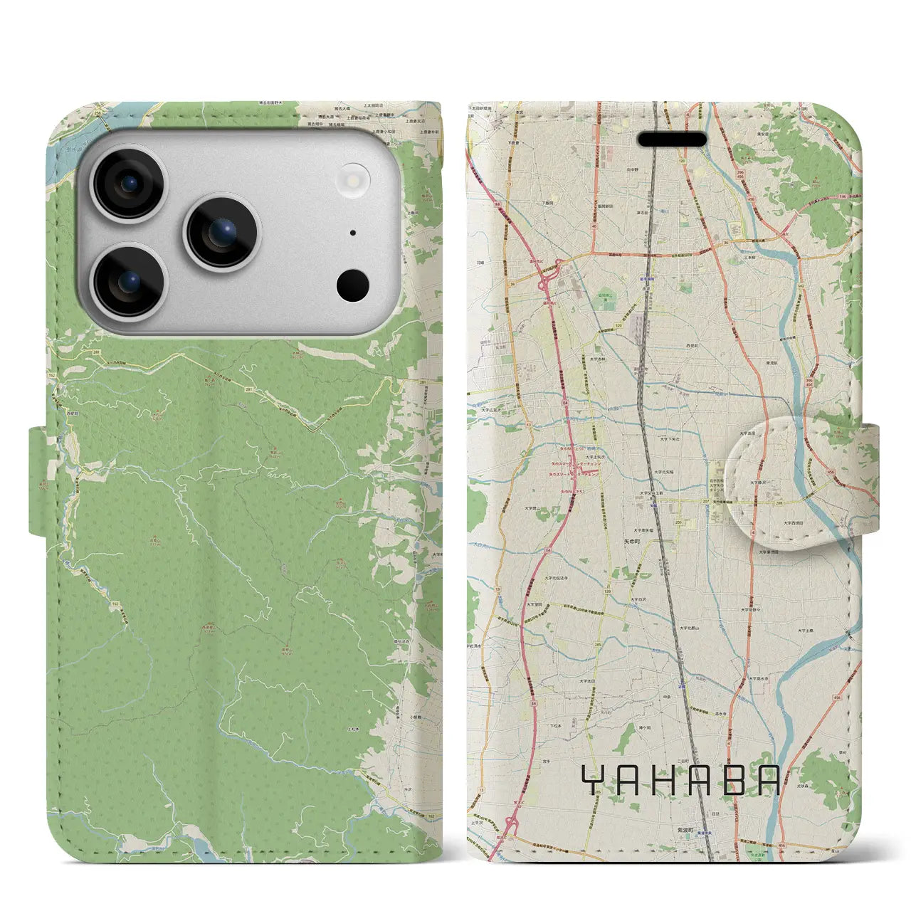 【矢巾（岩手県）】地図柄iPhoneケース（手帳タイプ）