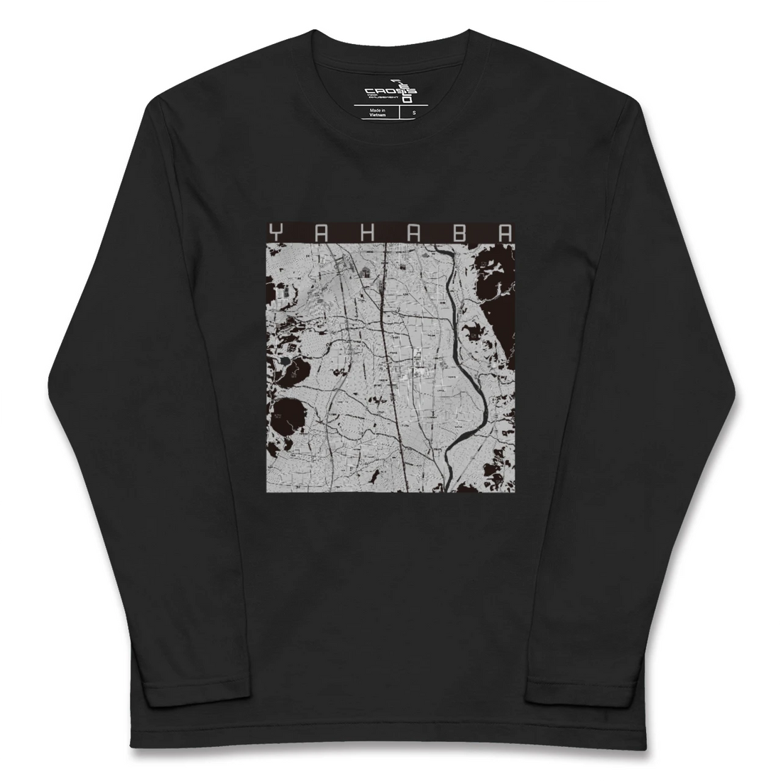 【矢巾（岩手県）】地図柄ロングスリーブTシャツ