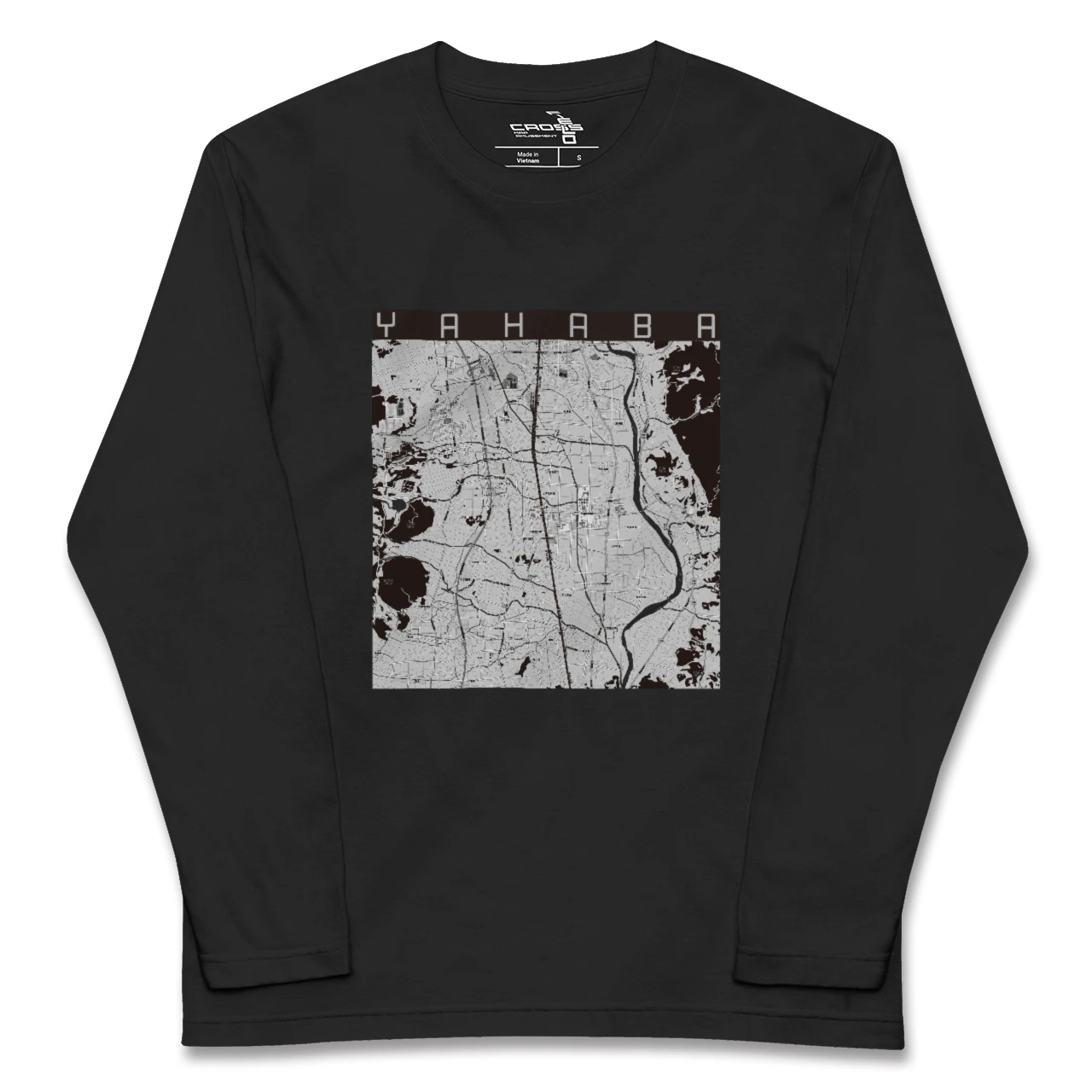 【矢巾（岩手県）】地図柄ロングスリーブTシャツ