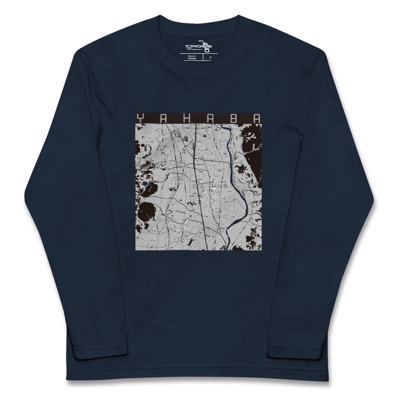 【矢巾（岩手県）】地図柄ロングスリーブTシャツ
