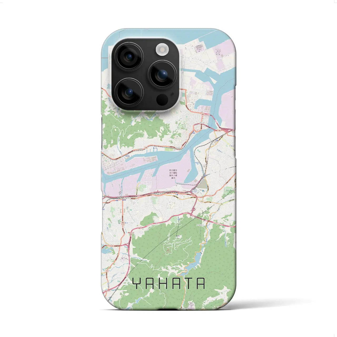 【八幡（福岡県）】地図柄iPhoneケース（バックカバータイプ）