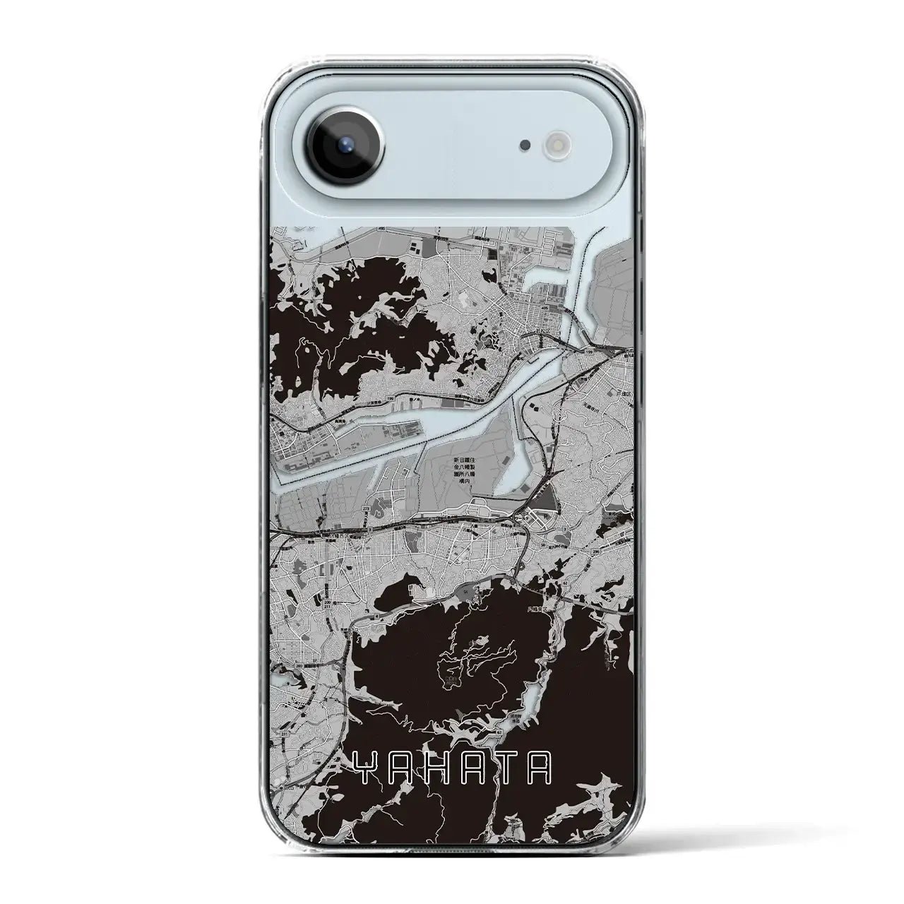 【八幡（福岡県）】地図柄iPhoneケース（クリアタイプ）