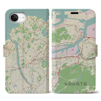 【八幡（福岡県）】地図柄iPhoneケース（手帳タイプ）