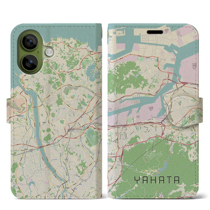 【八幡（福岡県）】地図柄iPhoneケース（手帳タイプ）