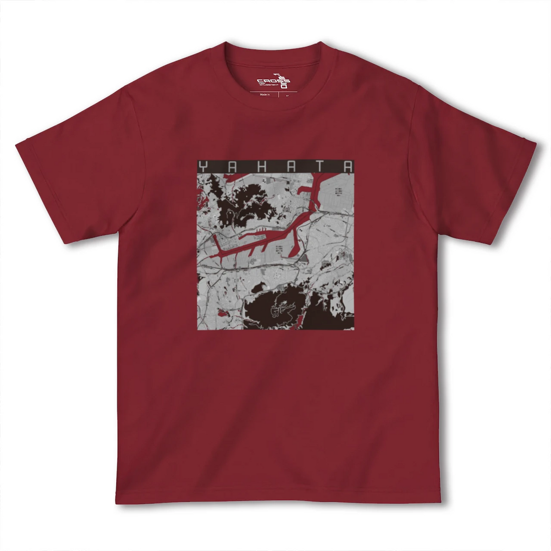 【八幡(福岡県)】地図柄ヘビーウェイトTシャツ