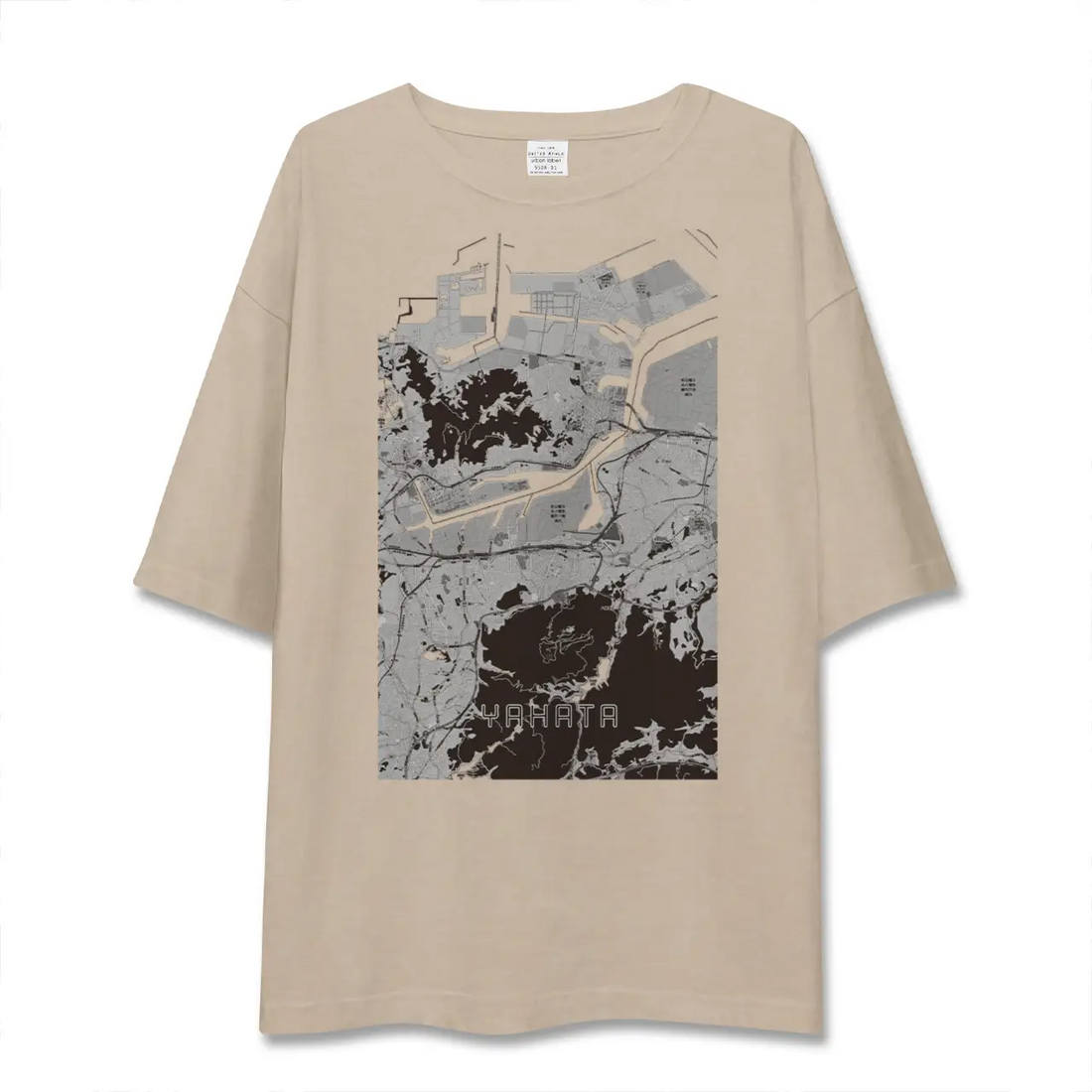 【八幡（福岡県）】地図柄ビッグシルエットTシャツ