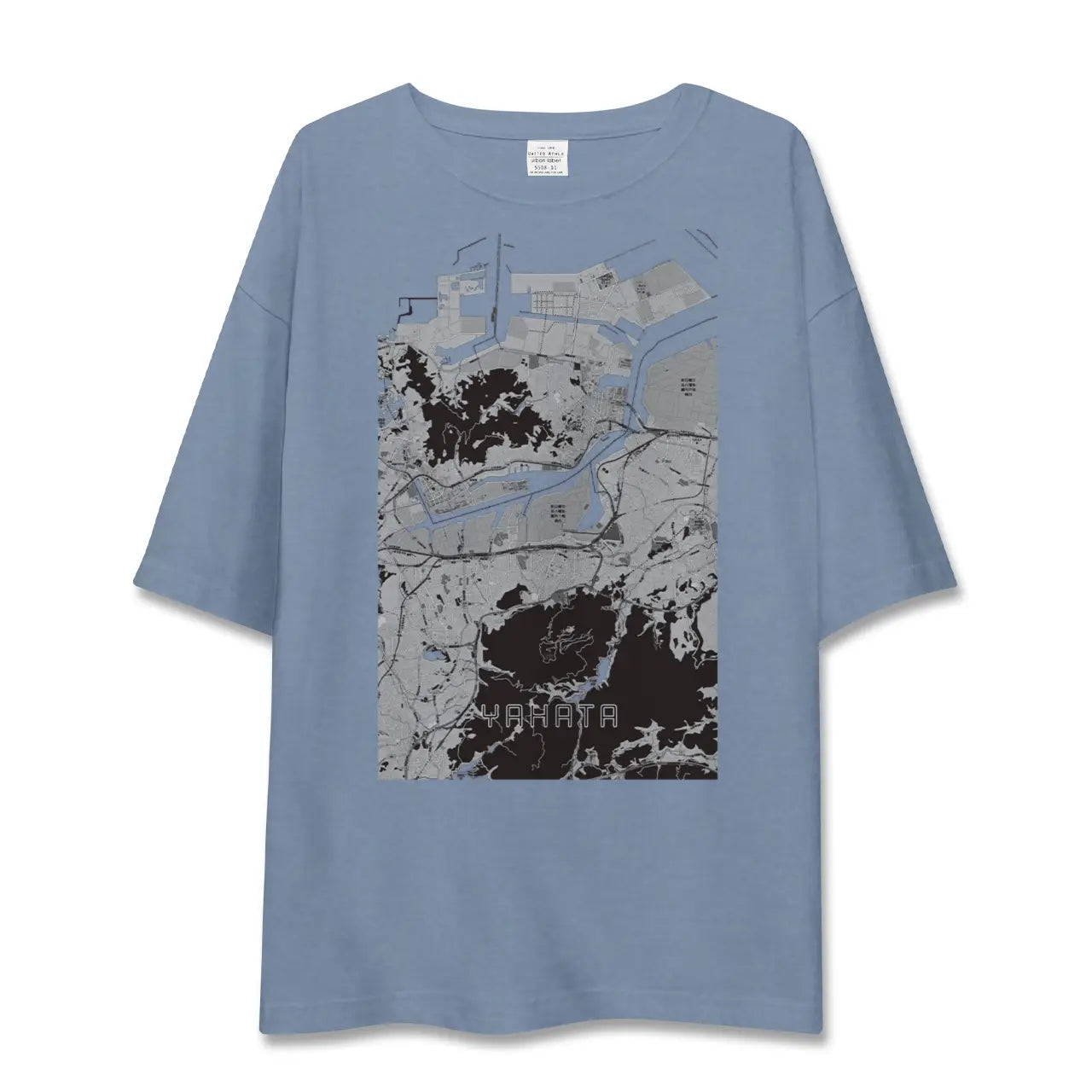 【八幡（福岡県）】地図柄ビッグシルエットTシャツ