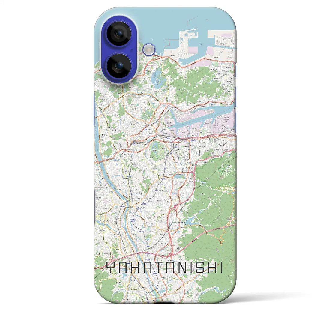 【八幡西(福岡県)】地図柄iPhoneケース(バックカバータイプ)ナチュラル・iPhone 16 Pro Max 用