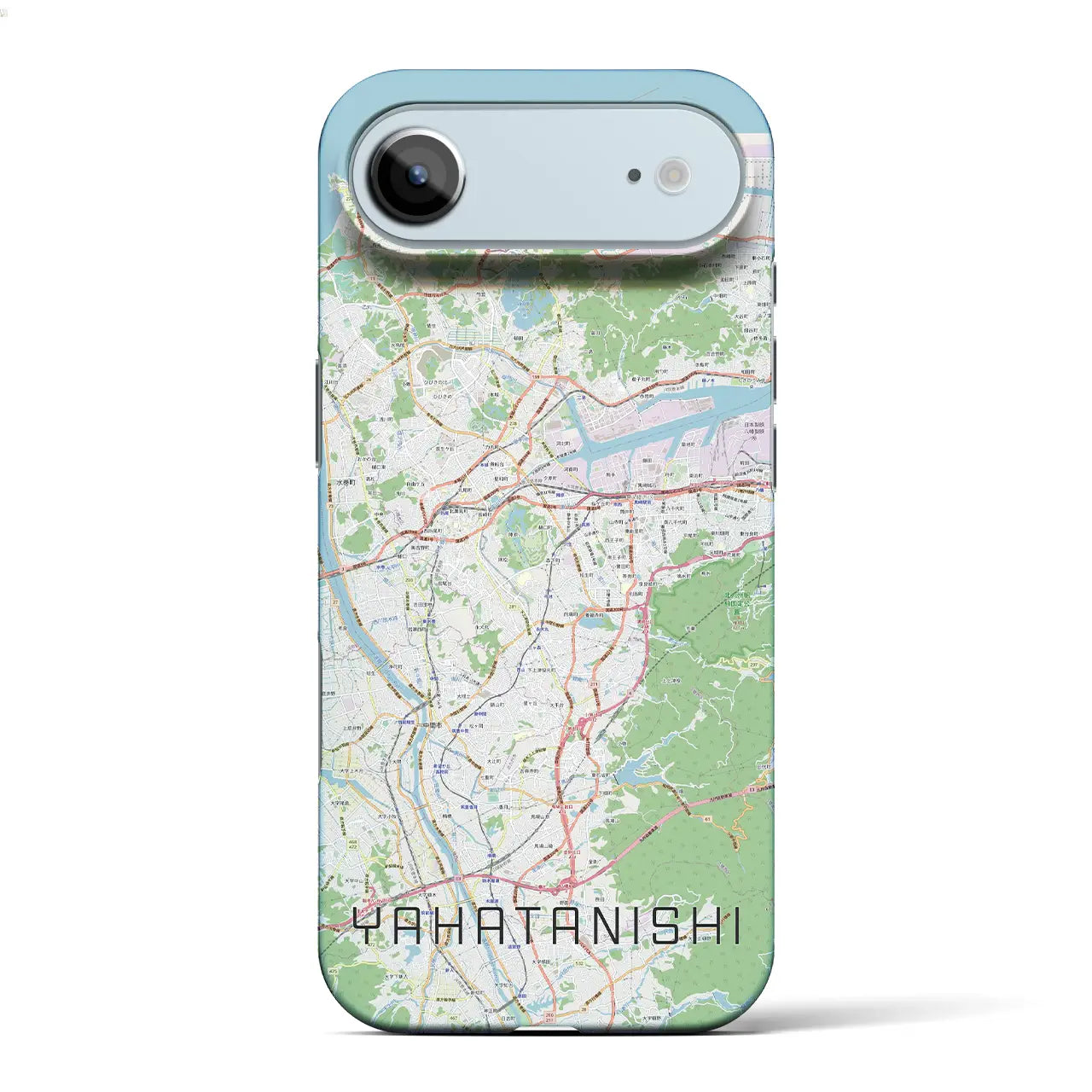 【八幡西（福岡県）】地図柄iPhoneケース（バックカバータイプ）