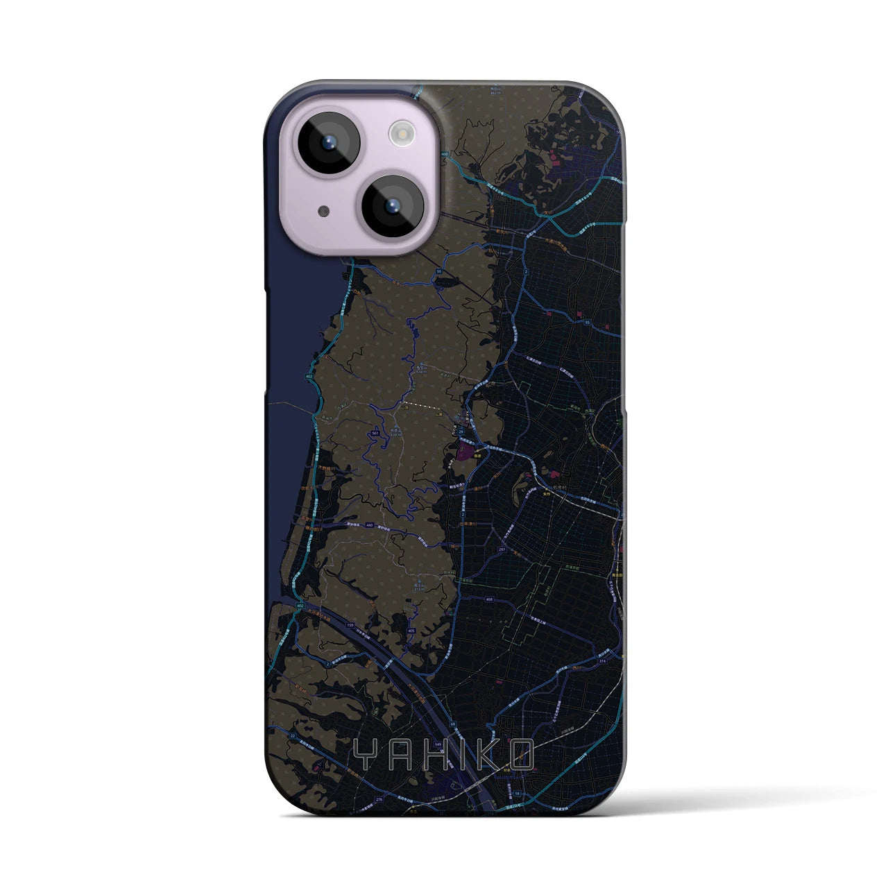 【弥彦（新潟県）】地図柄iPhoneケース（バックカバータイプ）