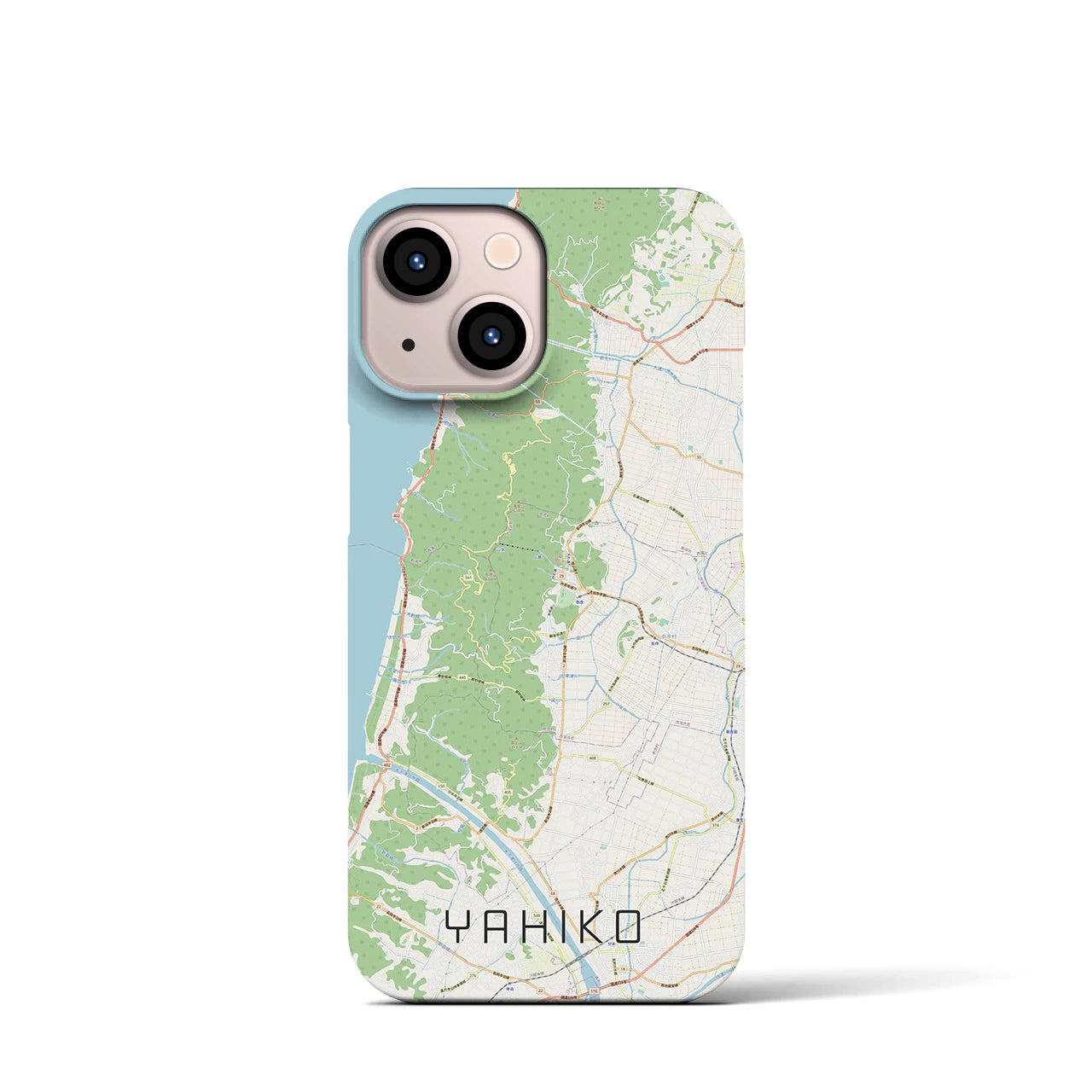 【弥彦（新潟県）】地図柄iPhoneケース（バックカバータイプ）