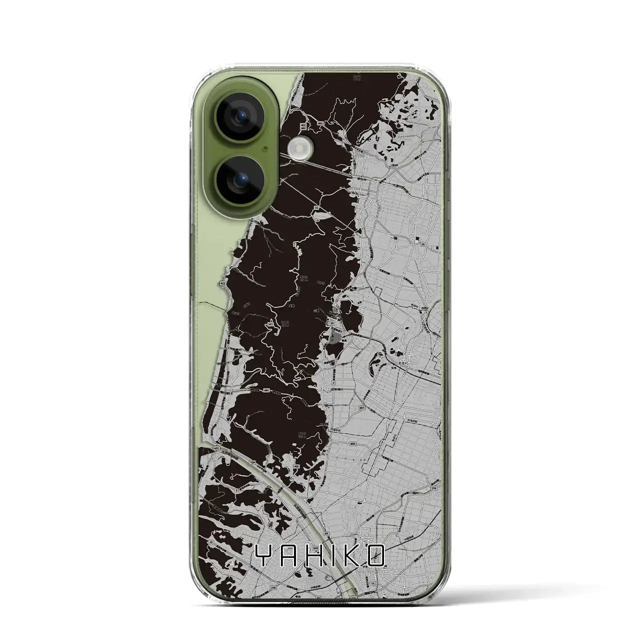 【弥彦（新潟県）】地図柄iPhoneケース（クリアタイプ）