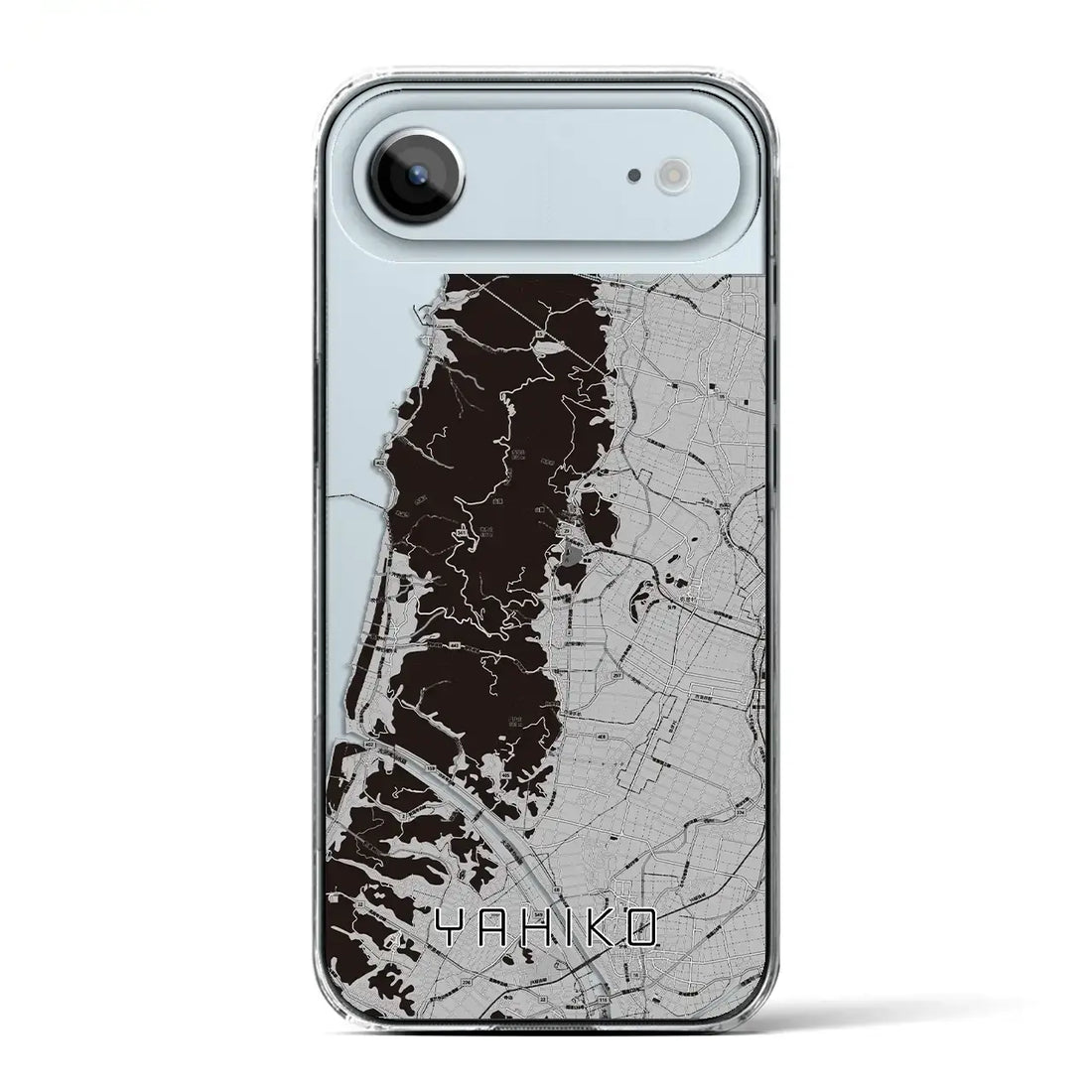 【弥彦（新潟県）】地図柄iPhoneケース（クリアタイプ）モノトーン・iPhone 17 Pro Max 用