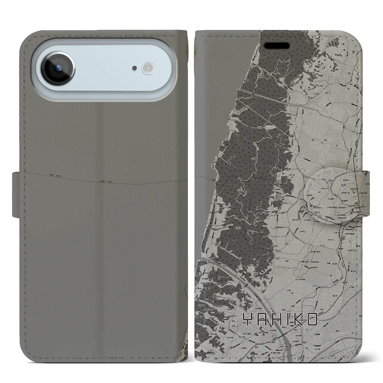 【弥彦（新潟県）】地図柄iPhoneケース（手帳タイプ）