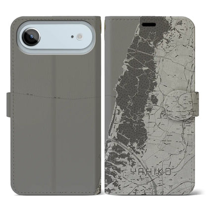 【弥彦（新潟県）】地図柄iPhoneケース（手帳タイプ）