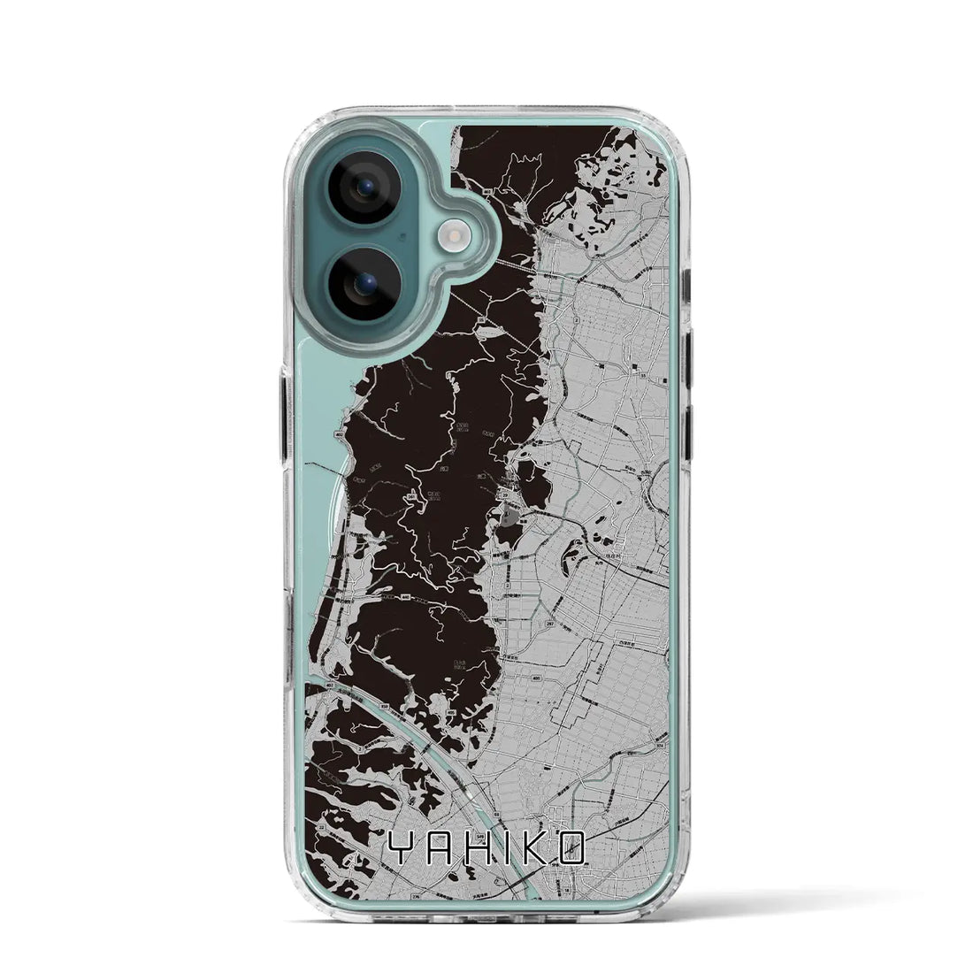 【弥彦（新潟県）】地図柄iPhoneケース（MagSafeタイプ）モノトーン・iPhone 16 Pro 用