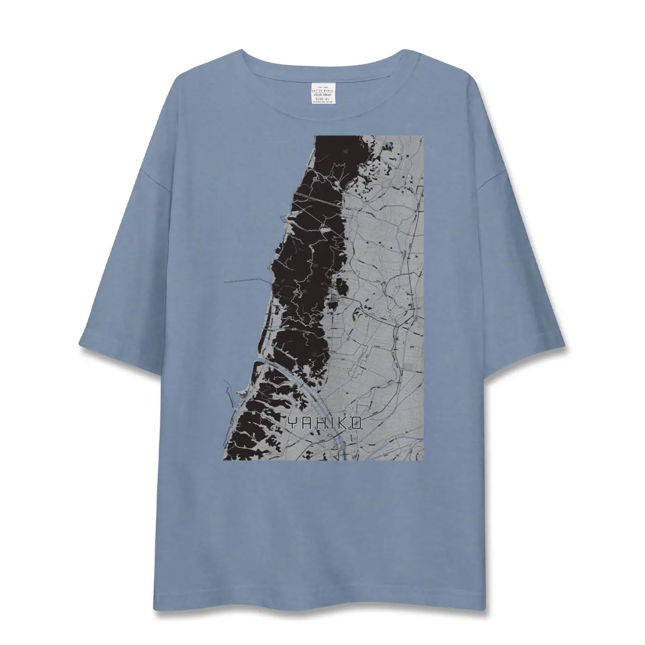 【弥彦（新潟県）】地図柄ビッグシルエットTシャツ