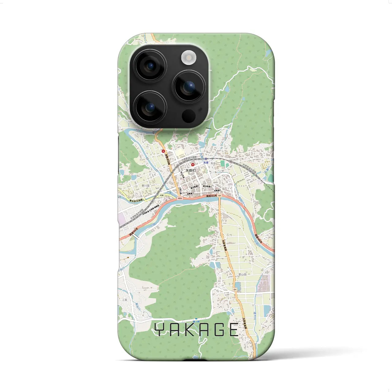 【矢掛（岡山県）】地図柄iPhoneケース（バックカバータイプ）