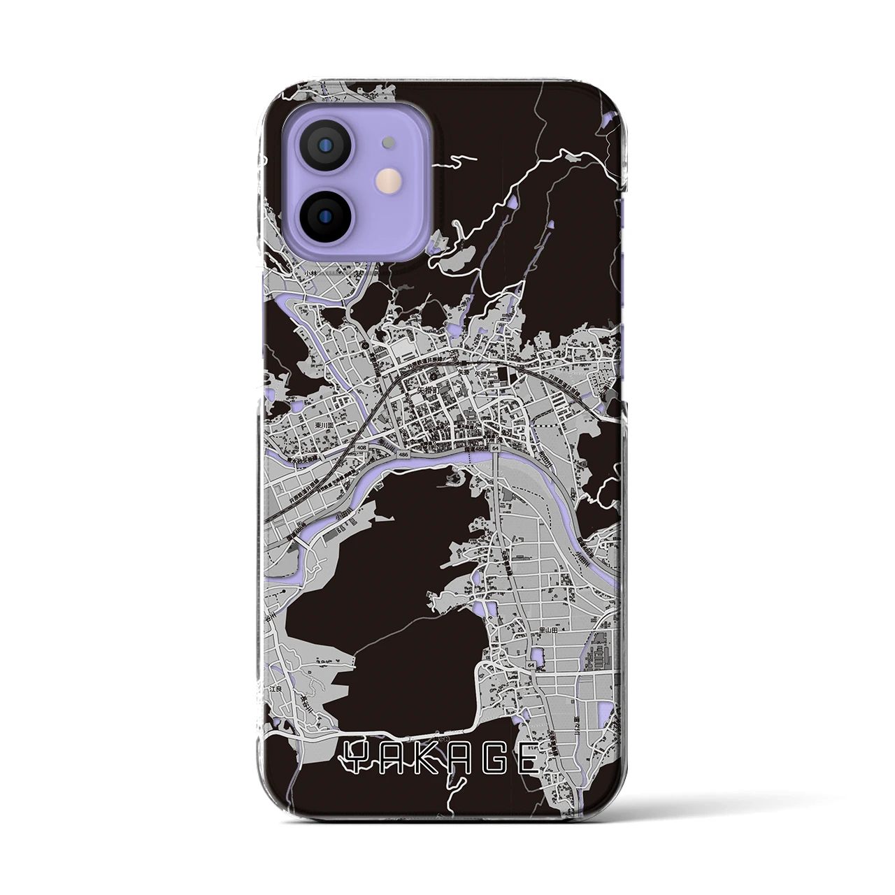 【矢掛（岡山県）】地図柄iPhoneケース（クリアタイプ）
