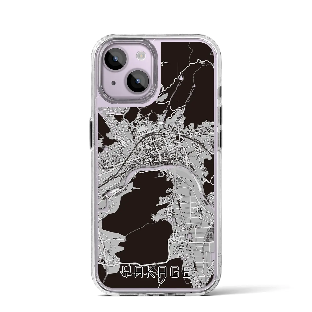 【矢掛（岡山県）】地図柄iPhoneケース（MagSafeタイプ）