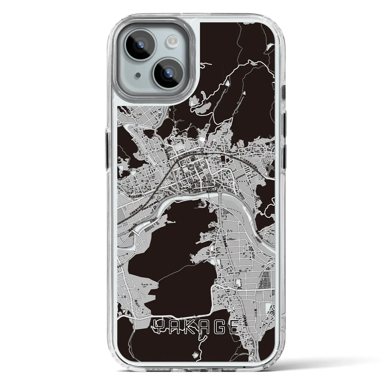 【矢掛（岡山県）】地図柄iPhoneケース（MagSafeタイプ）