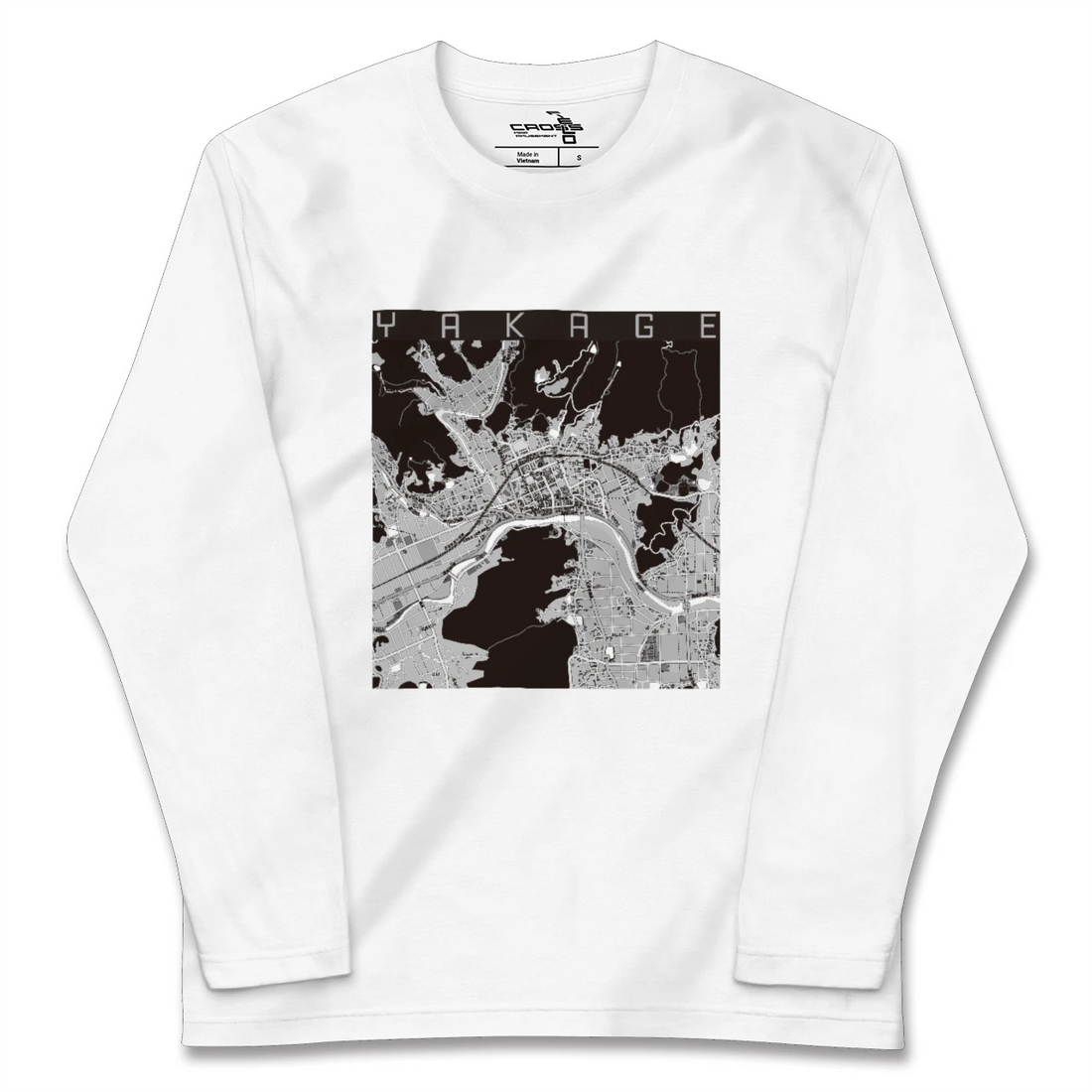 【矢掛（岡山県）】地図柄ロングスリーブTシャツ