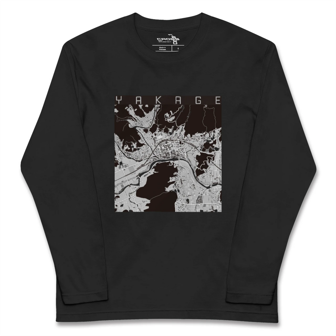 【矢掛（岡山県）】地図柄ロングスリーブTシャツ