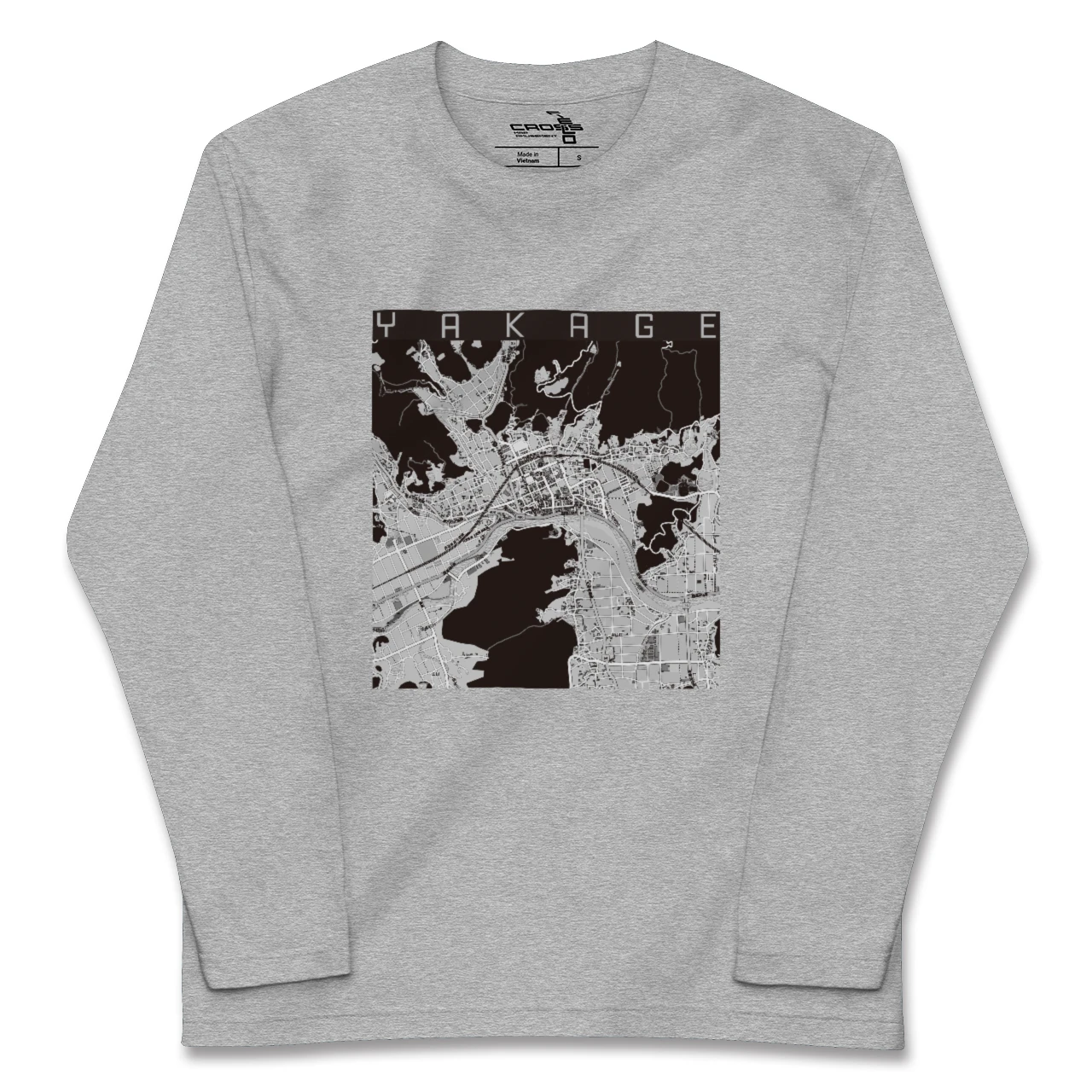 【矢掛（岡山県）】地図柄ロングスリーブTシャツ