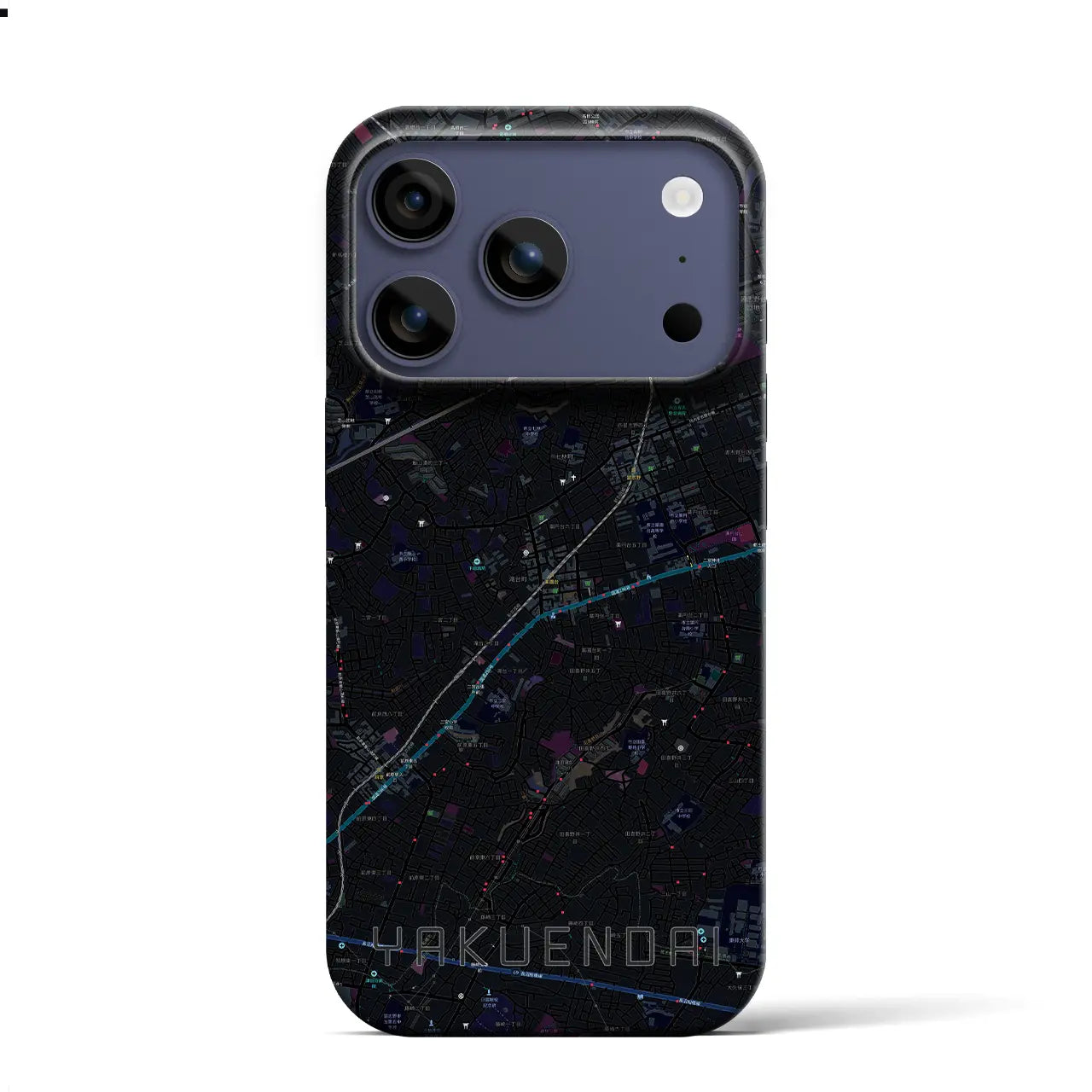 【薬園台（千葉県）】地図柄iPhoneケース（バックカバータイプ）