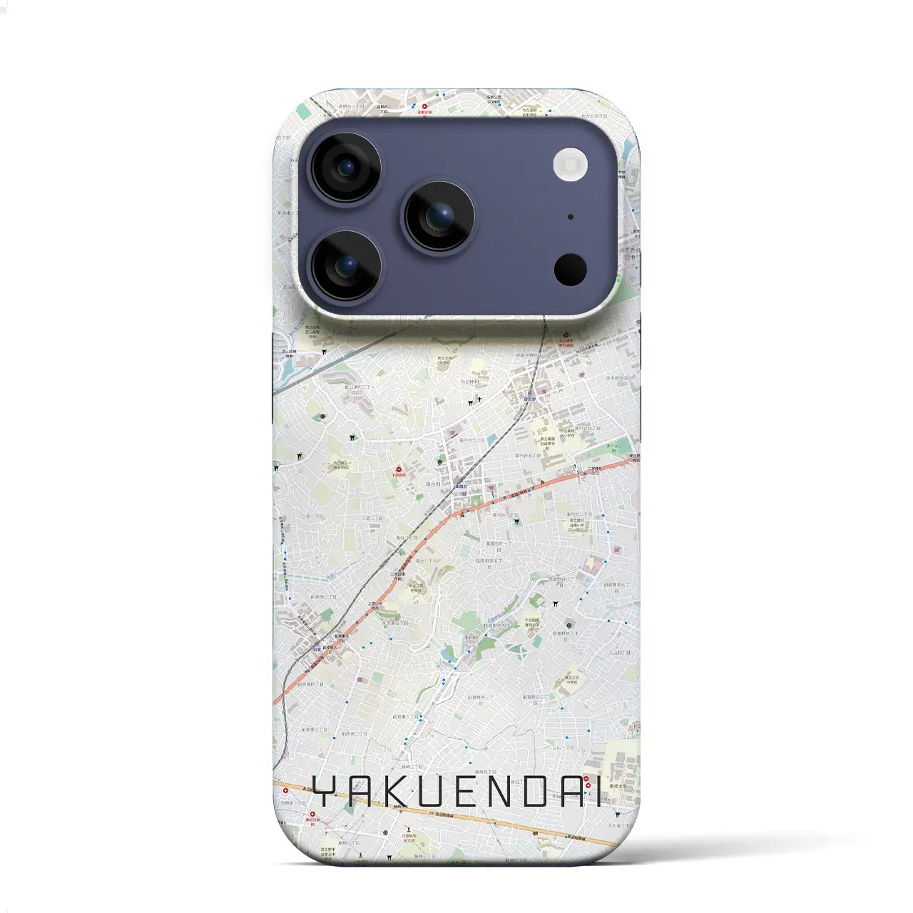 【薬園台（千葉県）】地図柄iPhoneケース（バックカバータイプ）