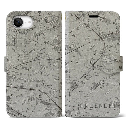 【薬園台（千葉県）】地図柄iPhoneケース（手帳タイプ）