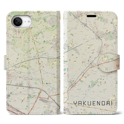 【薬園台（千葉県）】地図柄iPhoneケース（手帳タイプ）