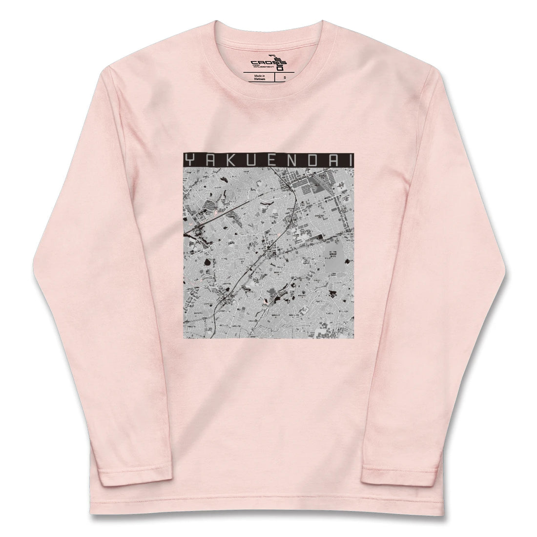 【薬園台（千葉県）】地図柄ロングスリーブTシャツ