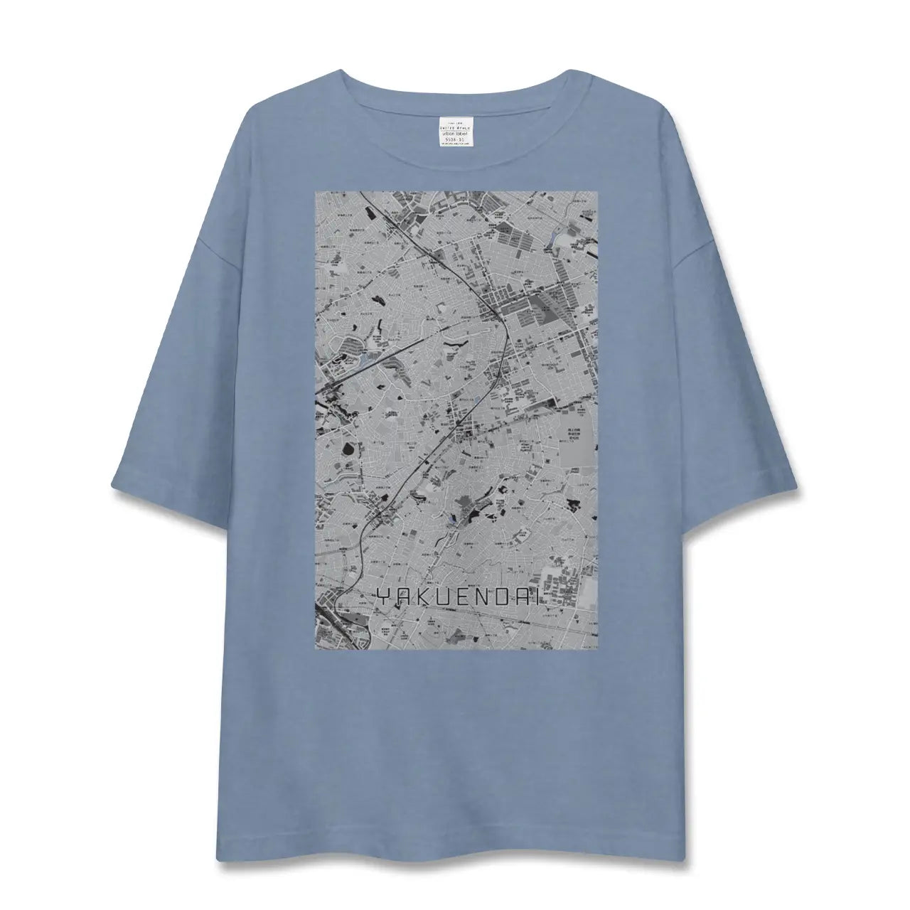 【薬園台（千葉県）】地図柄ビッグシルエットTシャツ