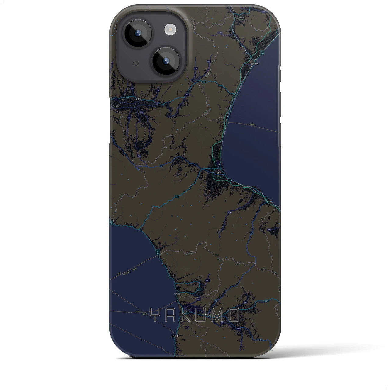 【八雲（北海道）】地図柄iPhoneケース（バックカバータイプ）