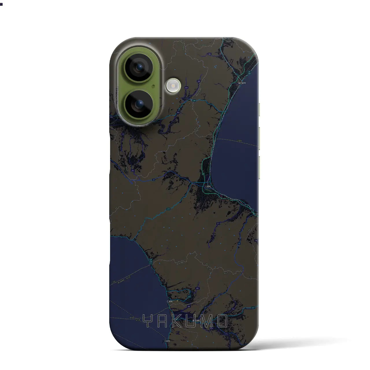 【八雲（北海道）】地図柄iPhoneケース（バックカバータイプ）