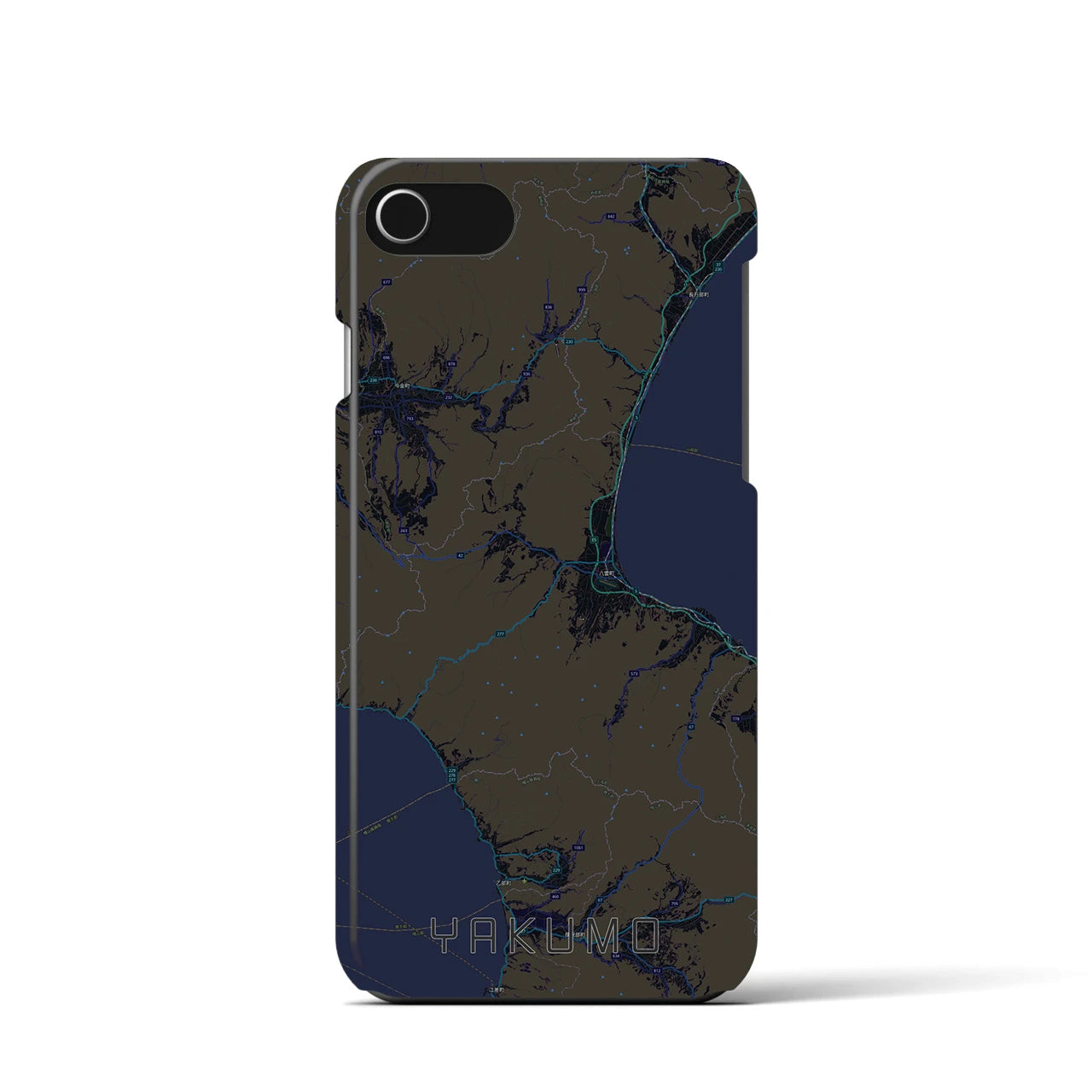 【八雲（北海道）】地図柄iPhoneケース（バックカバータイプ）