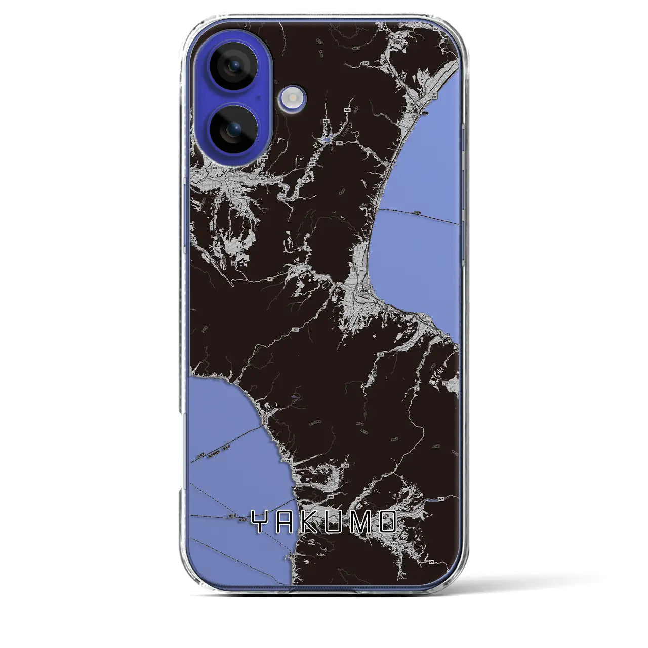 【八雲（北海道）】地図柄iPhoneケース（クリアタイプ）