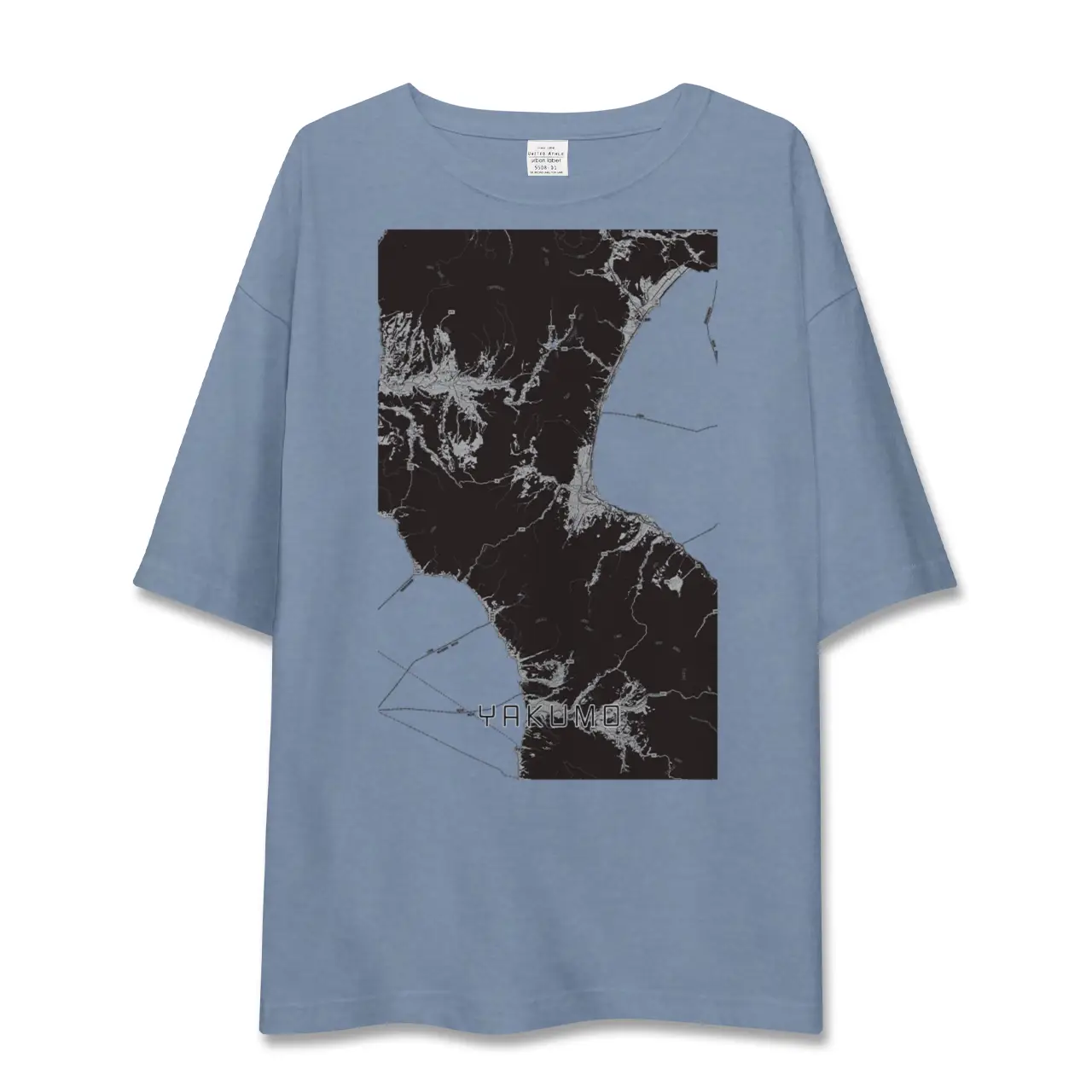【八雲（北海道）】地図柄ビッグシルエットTシャツ
