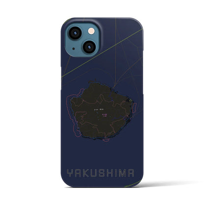【屋久島（鹿児島県）】地図柄iPhoneケース（バックカバータイプ）