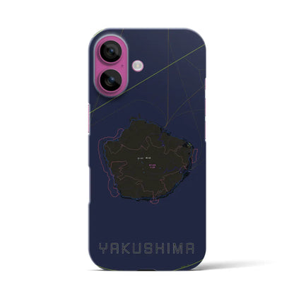 【屋久島（鹿児島県）】地図柄iPhoneケース（バックカバータイプ）