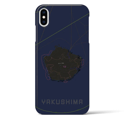 【屋久島（鹿児島県）】地図柄iPhoneケース（バックカバータイプ）