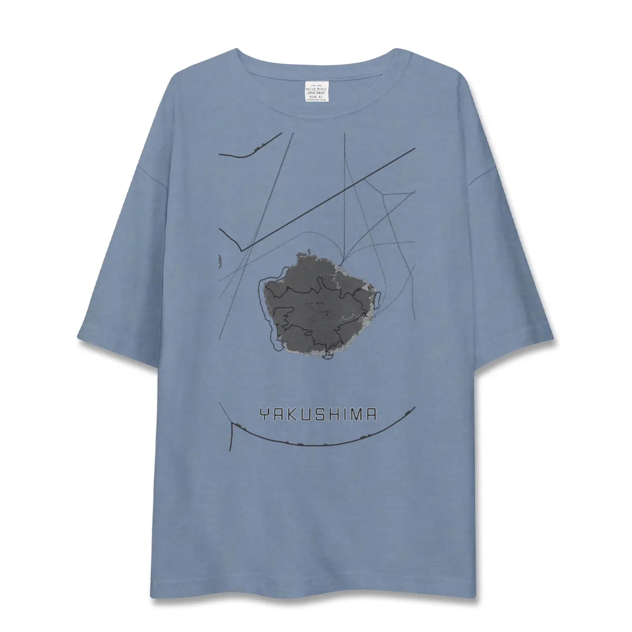 【屋久島（鹿児島県）】地図柄ビッグシルエットTシャツ