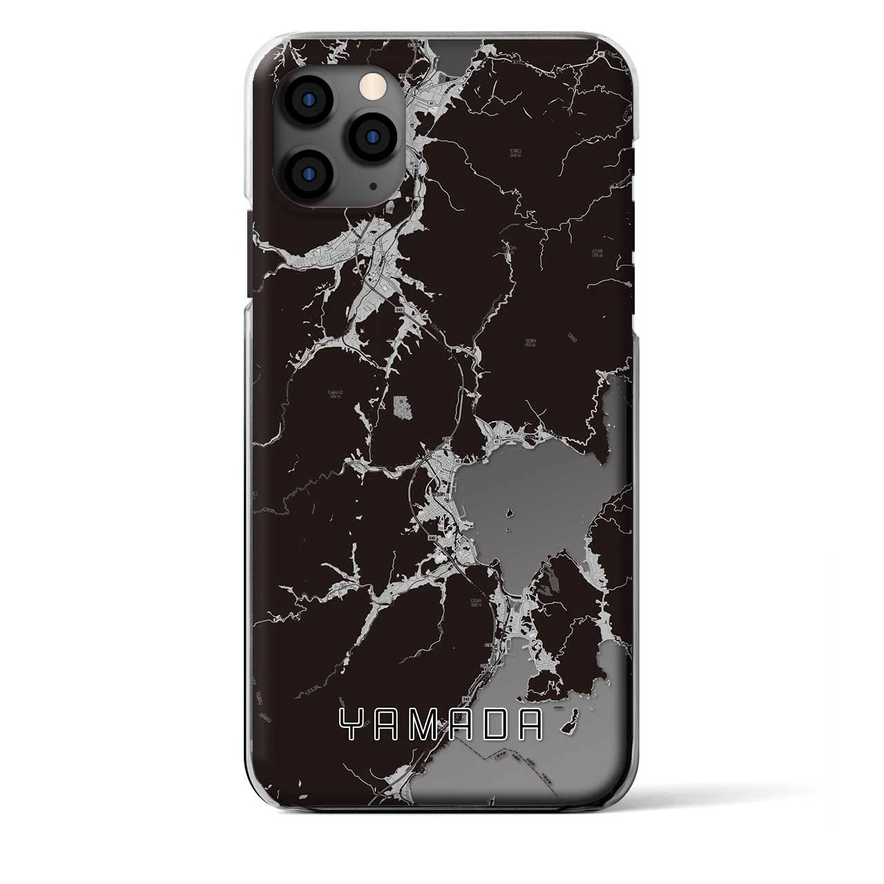 【山田（岩手県）】地図柄iPhoneケース（クリアタイプ）