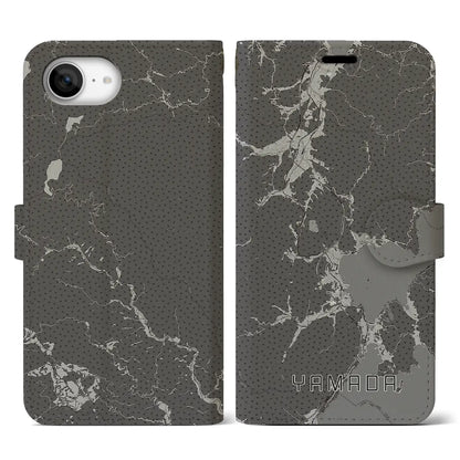 【山田（岩手県）】地図柄iPhoneケース（手帳タイプ）