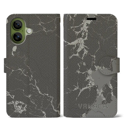 【山田（岩手県）】地図柄iPhoneケース（手帳タイプ）