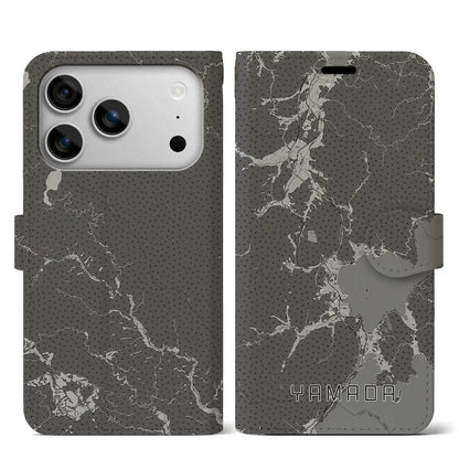 【山田（岩手県）】地図柄iPhoneケース（手帳タイプ）