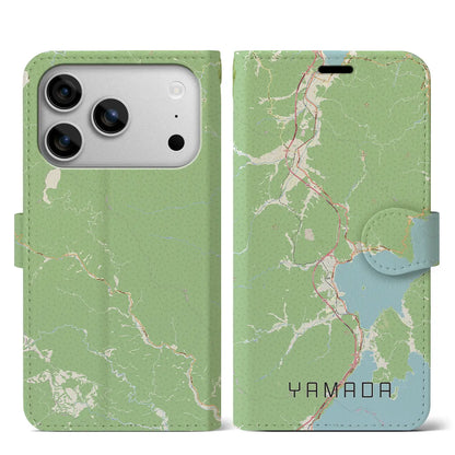 【山田（岩手県）】地図柄iPhoneケース（手帳タイプ）