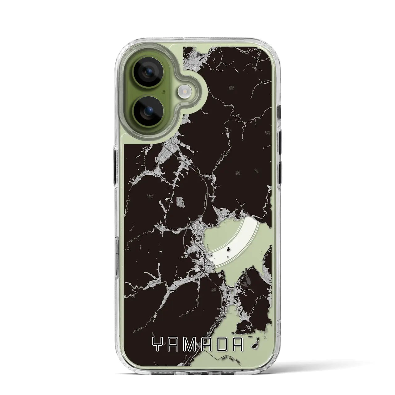 【山田（岩手県）】地図柄iPhoneケース（MagSafeタイプ）