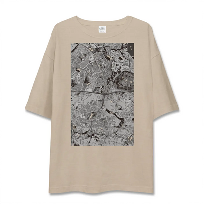 【山田（大阪府）】地図柄ビッグシルエットTシャツ